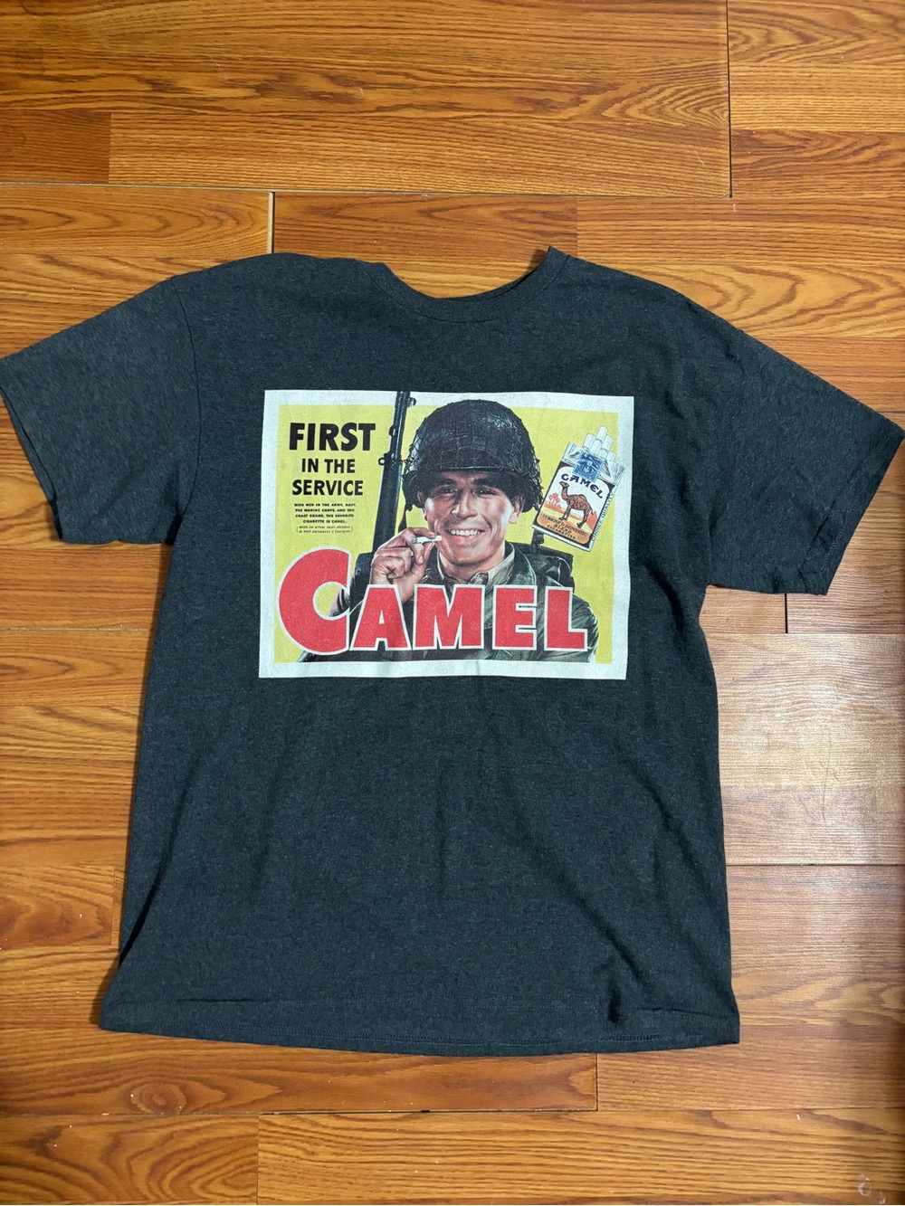 Camel Graphic Short Sleeve T‑Shirt - Dark Gray